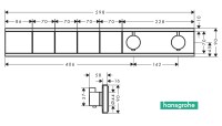 MEDIDAS TERMOSTATICA DUCHA EMPOTRADA RAINSELECT HANSGROHE